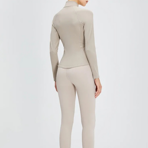 Women's Slim Fit Long Sleeve Zipper Jacket