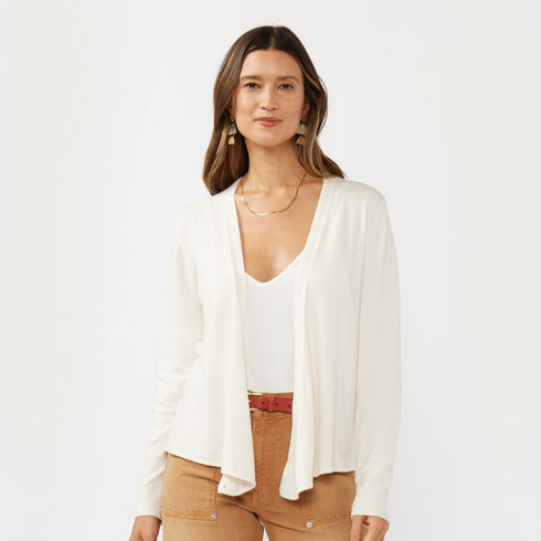 Women's Solid Knit Wrap Cardigan