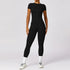 Women's Crewneck Short Sleeve Shirt & Legging Set