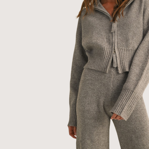 Women's Cozy Zip-Up Jacket and Lounge Pants Set