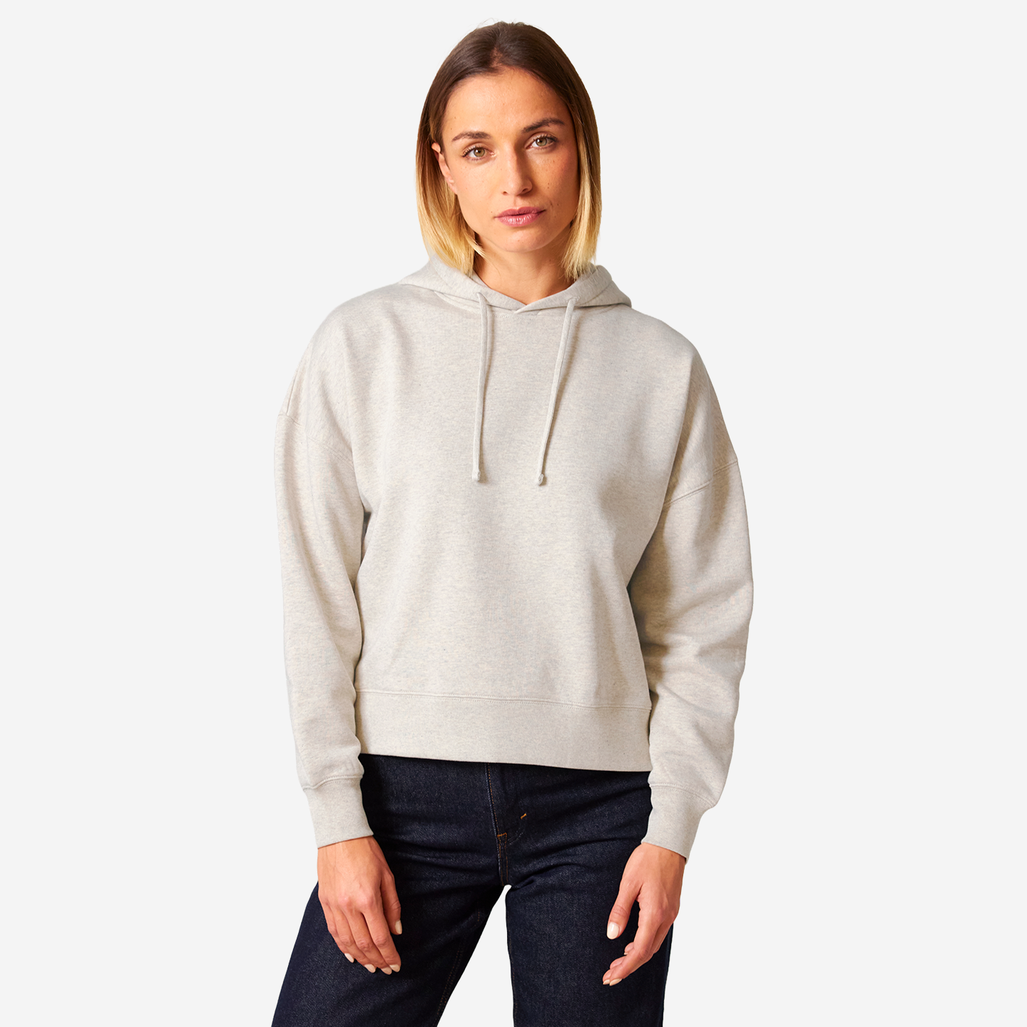 Women's Mid-weight Organic Cotton Hooded Sweatshirt – LOUVÓRE Women's Mid-weight Organic Cotton Hooded Sweatshirt – LOUVÓRE